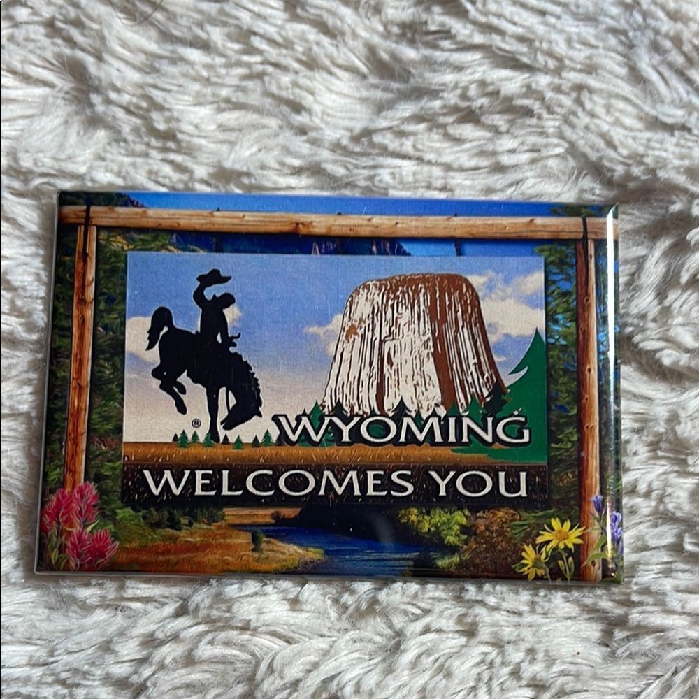 Wyoming welcomes you magnet